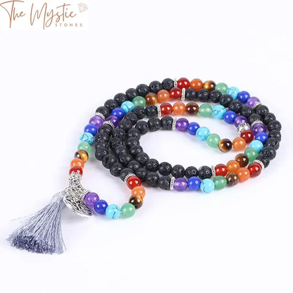 Tibetan Black Lava Multilayer Mala Bracelet