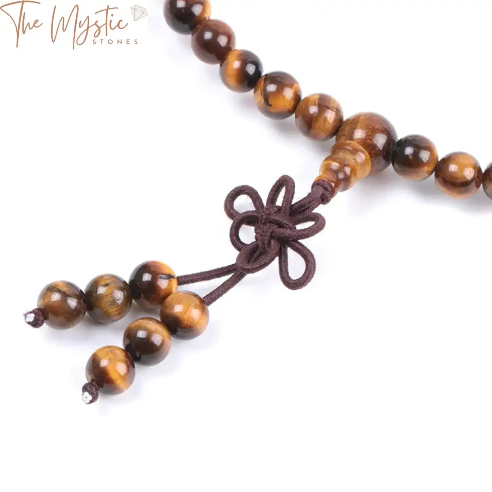 Tiger Eye 7 Chakra Layered Mala Bracelet