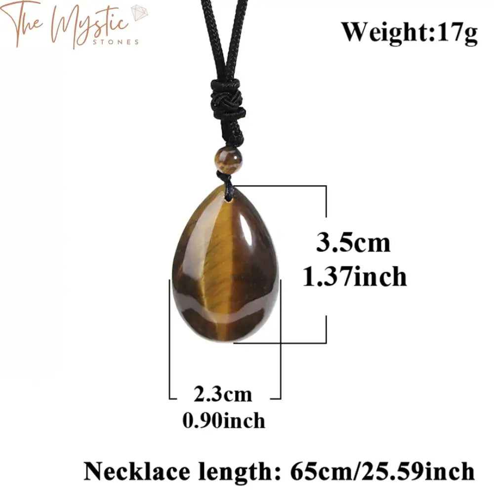 Tiger Eye & Amethyst Healing Pendant Necklace