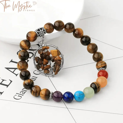 Tiger Eye Chakra Healing Bracelet