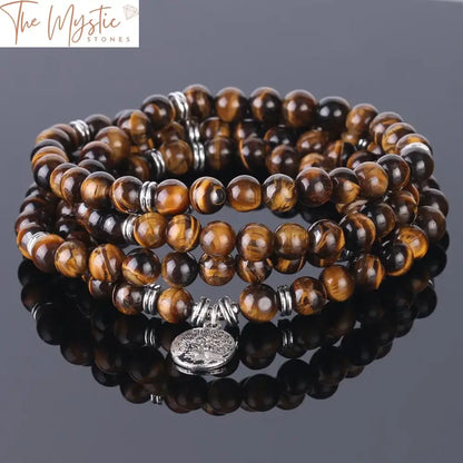 Tiger Eye Chakra Japamala - 108 Bead Bracelet