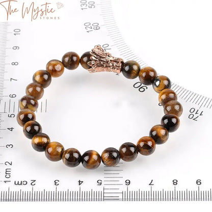 Tiger Eye Dragon Head Gemstone Bracelet