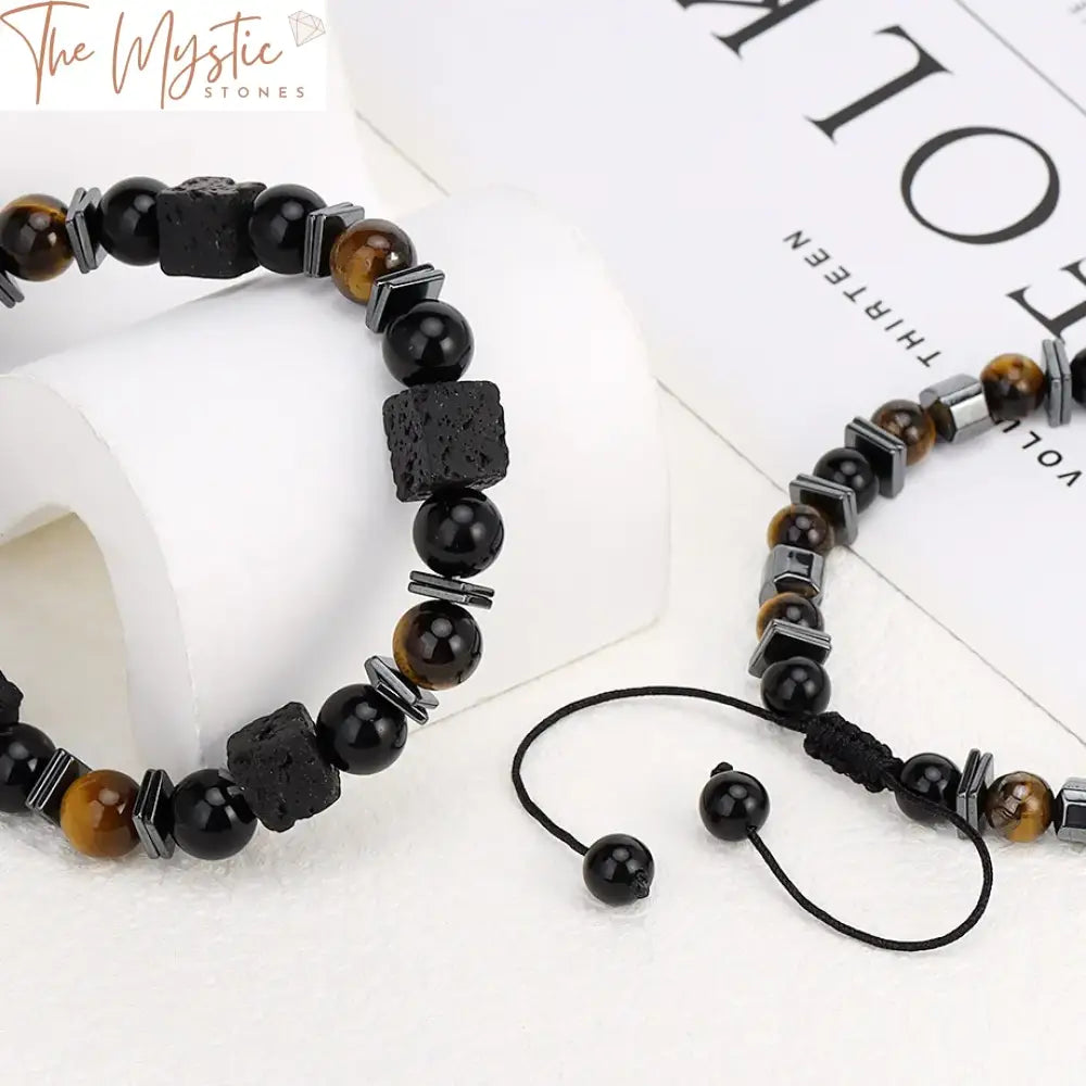 Tiger Eye & Hematite Magnetic Health Bracelet