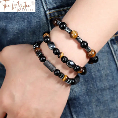 Tiger Eye & Hematite Magnetic Health Bracelet