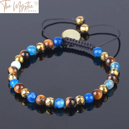 Tiger Eye & Mixed Onyx Beaded Bracelet