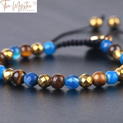 Tiger Eye & Mixed Onyx Beaded Bracelet