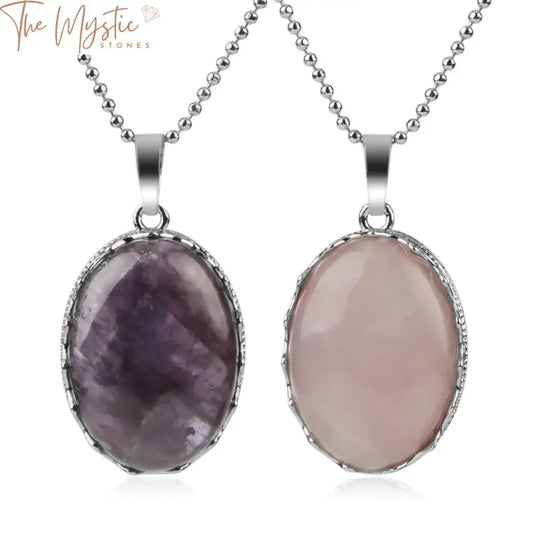 A collection of oval-shaped pendants featuring natural tiger eye stones, each set in a silver color crown bezel.