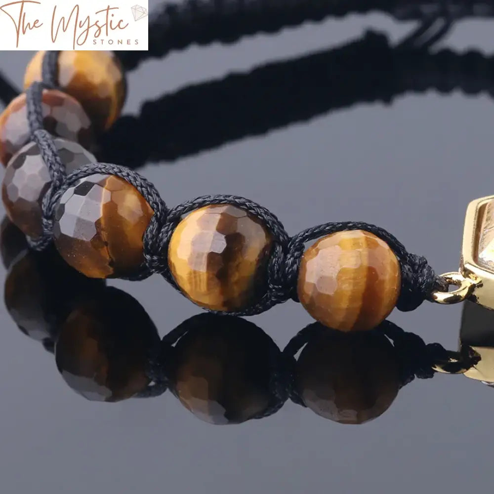 Tiger Eye & Pink Quartz Beaded Bracelet