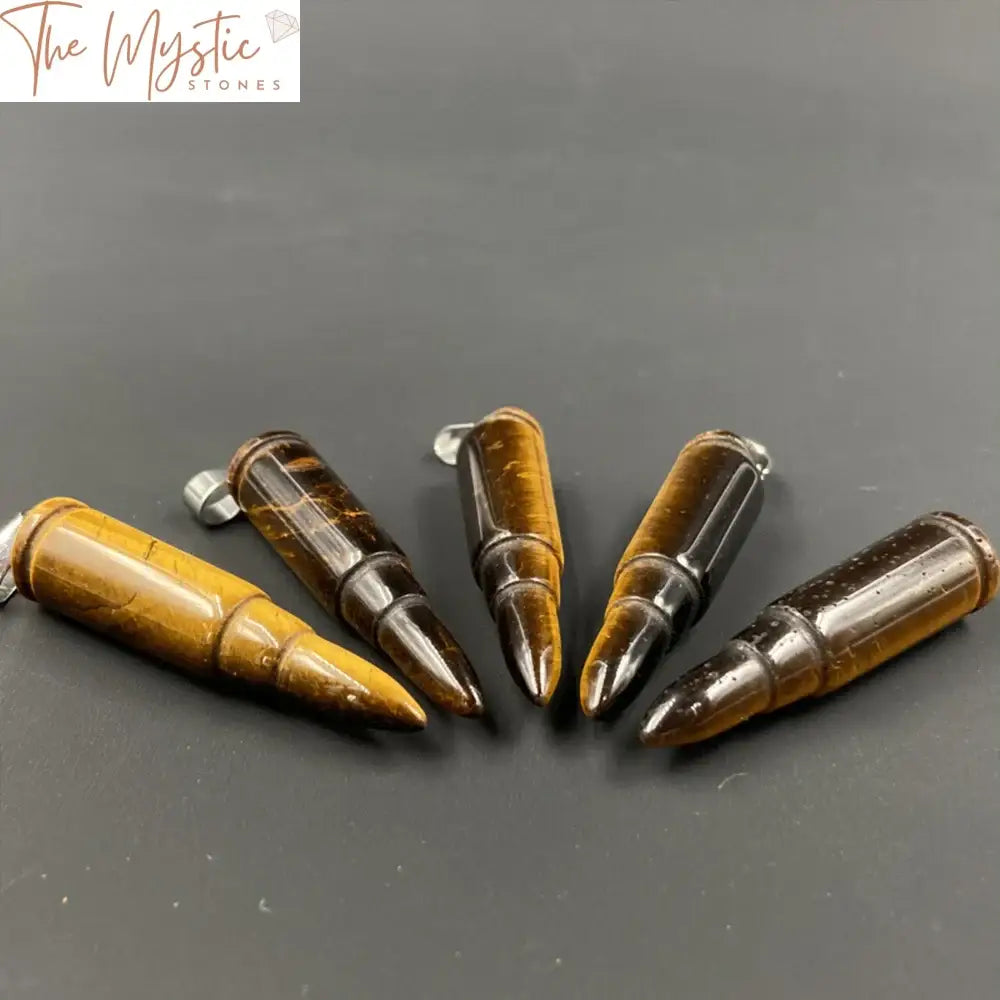 Tiger Eye Quartz Bullet Pendant