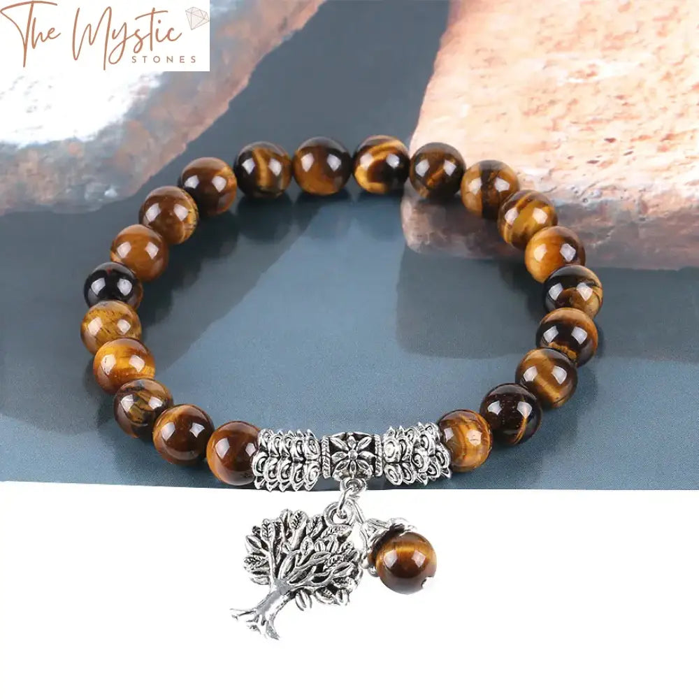 Tiger Eye Tree Of Life Healing Bracelet