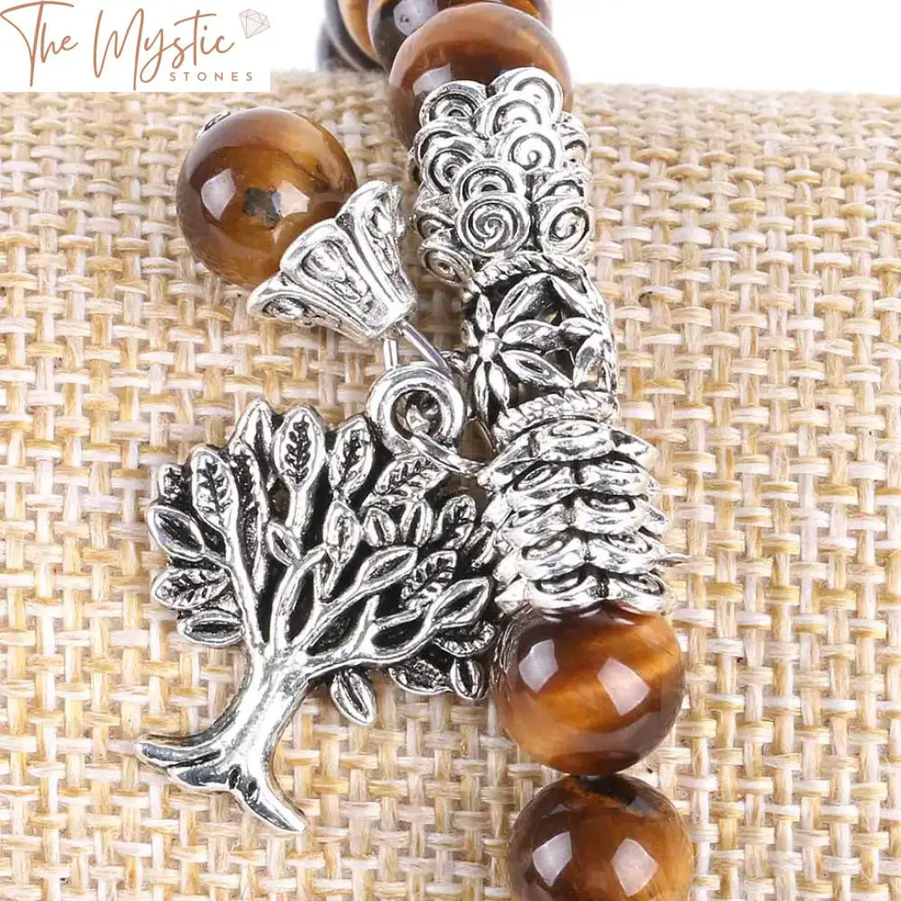 Tiger Eye Tree Of Life Healing Bracelet