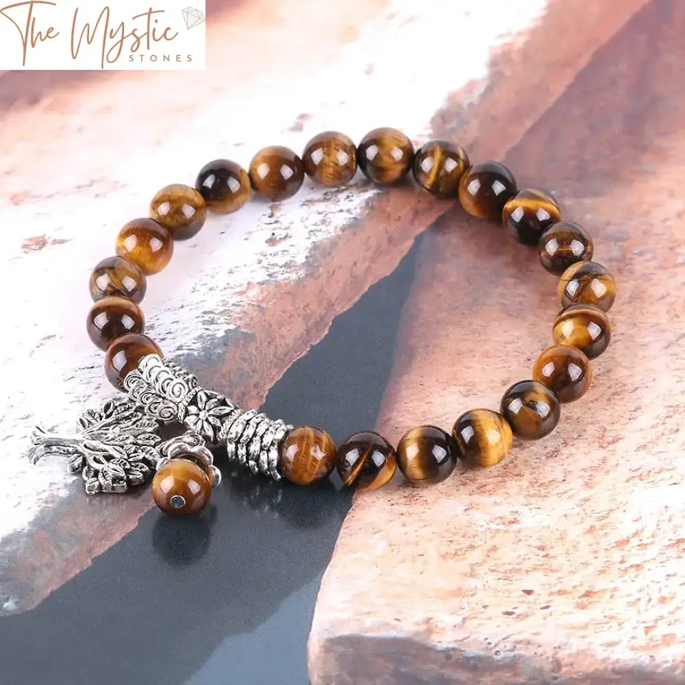 Tiger Eye Tree Of Life Healing Bracelet