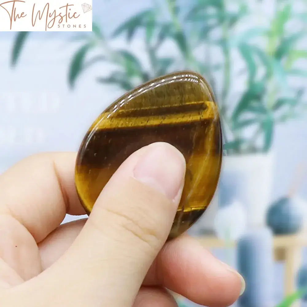 Tiger Eye Waterdrop Worry Stone