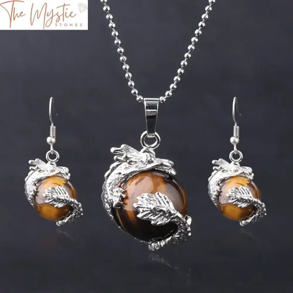 Totem Dragon Tiger Eye Jewelry Set