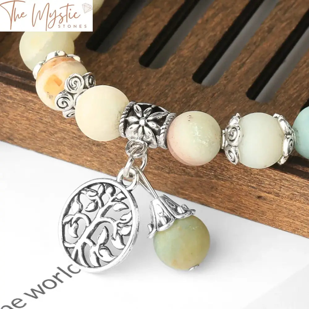 Tree Of Life 7 Chakra Natural Stone Bracelet