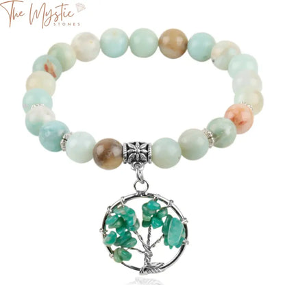 Tree Of Life Amazonite Yoga Bracelet