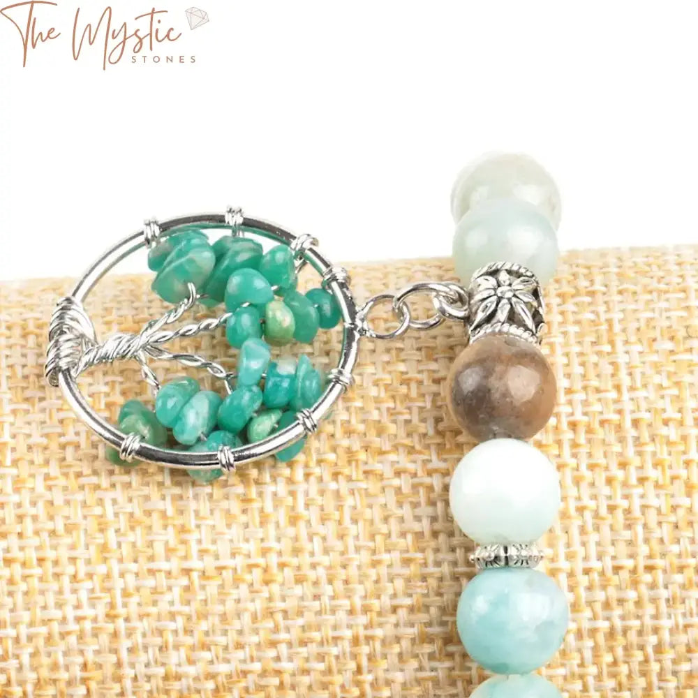 Tree Of Life Amazonite Yoga Bracelet