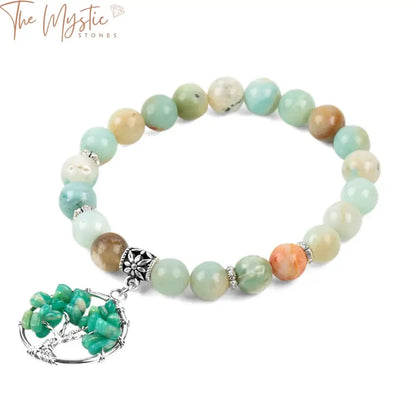 Tree Of Life Amazonite Yoga Bracelet