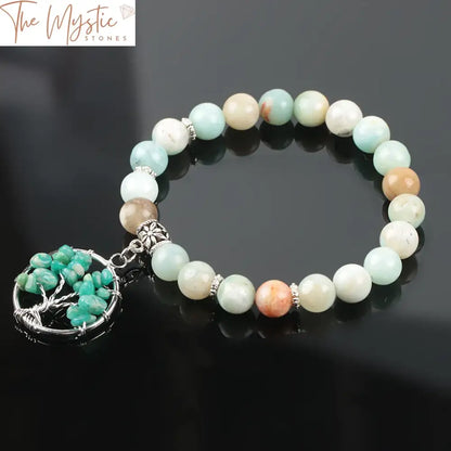 Tree Of Life Amazonite Yoga Bracelet