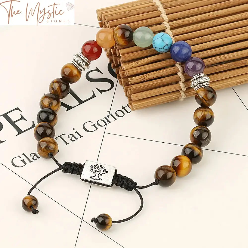 Tree Of Life Chakra Bracelet Adjustable