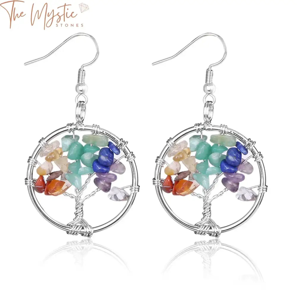 Tree Of Life Chakra Stone Jewelry Set