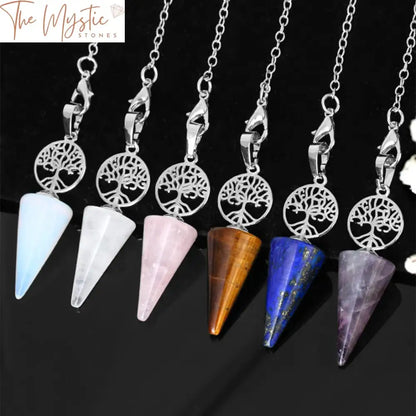 Tree Of Life Crystal Dowsing Pendulum