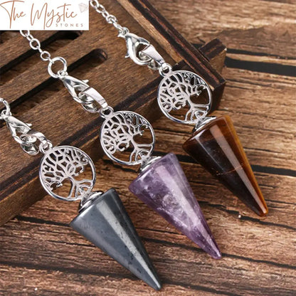 Tree Of Life Crystal Dowsing Pendulum