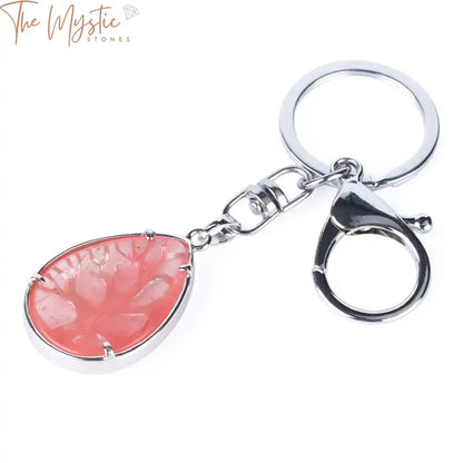 Tree Of Life Gemstone Keychain