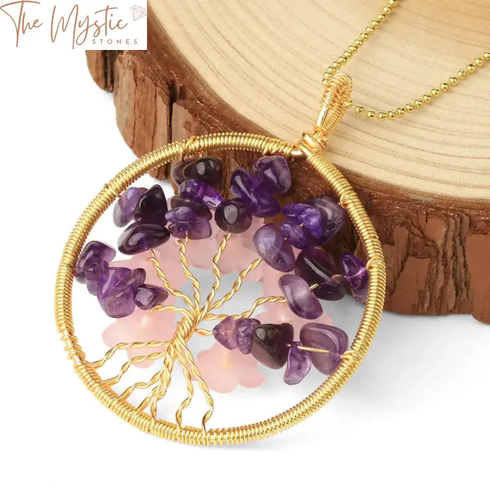 Tree Of Life Gemstone Necklace