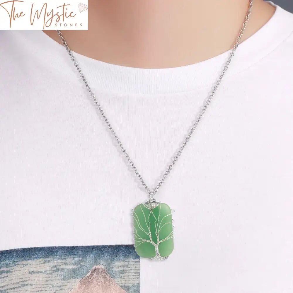 Tree Of Life Gemstone Necklace