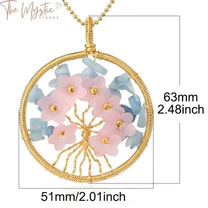 Tree Of Life Gemstone Necklace