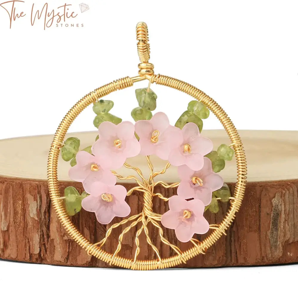 Tree Of Life Gemstone Necklace