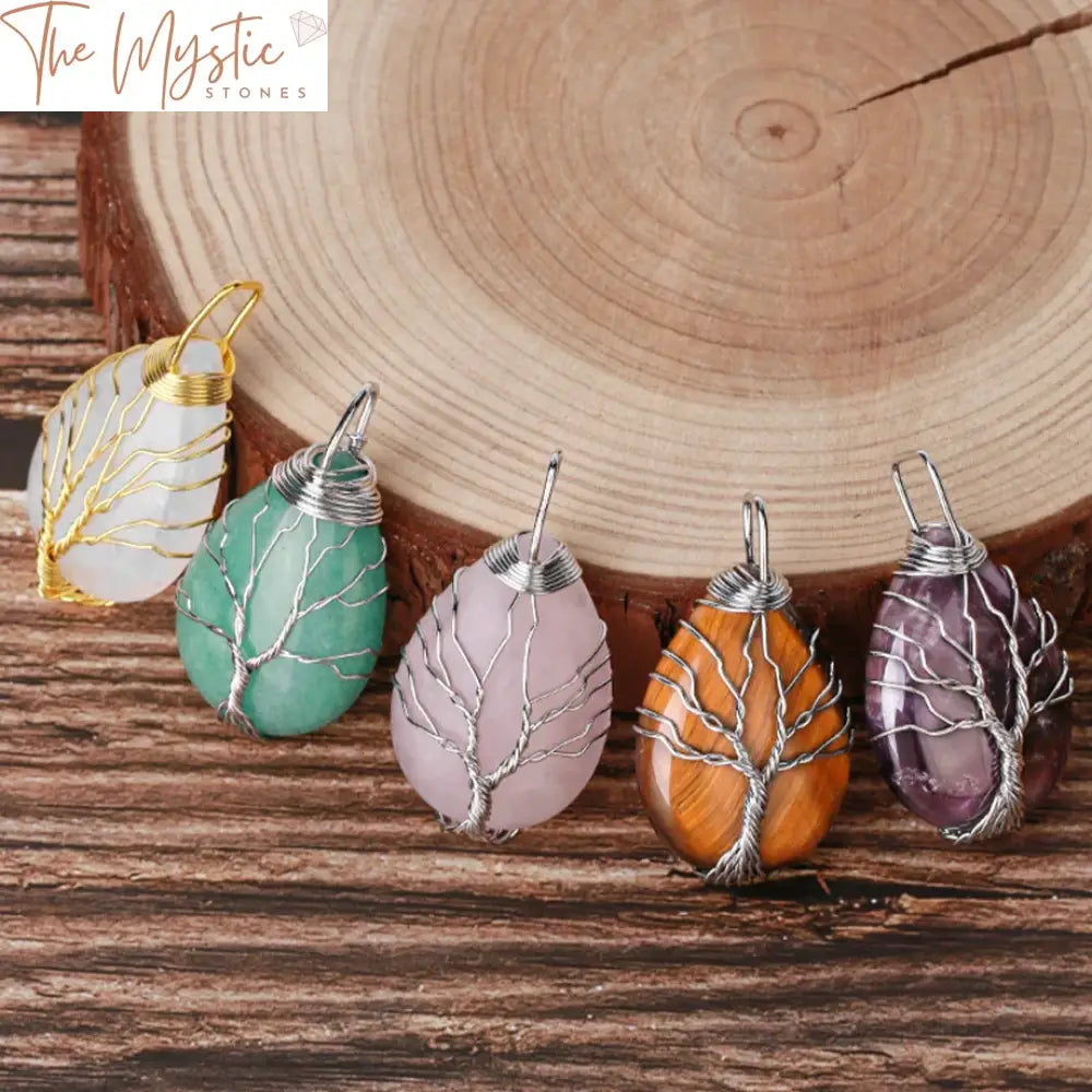 Tree Of Life Natural Stone Pendant Collection