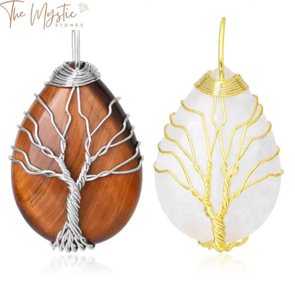 Tree Of Life Natural Stone Pendant Collection