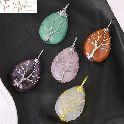 Tree Of Life Natural Stone Pendant Collection