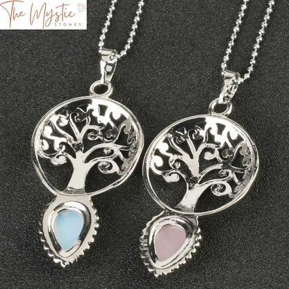 Tree Of Life Natural Stone Pendant Necklace