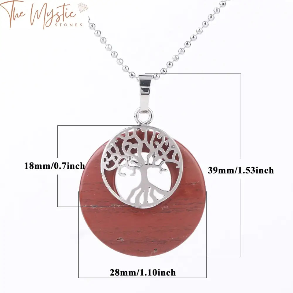 Tree Of Life Natural Stone Reiki Pendant