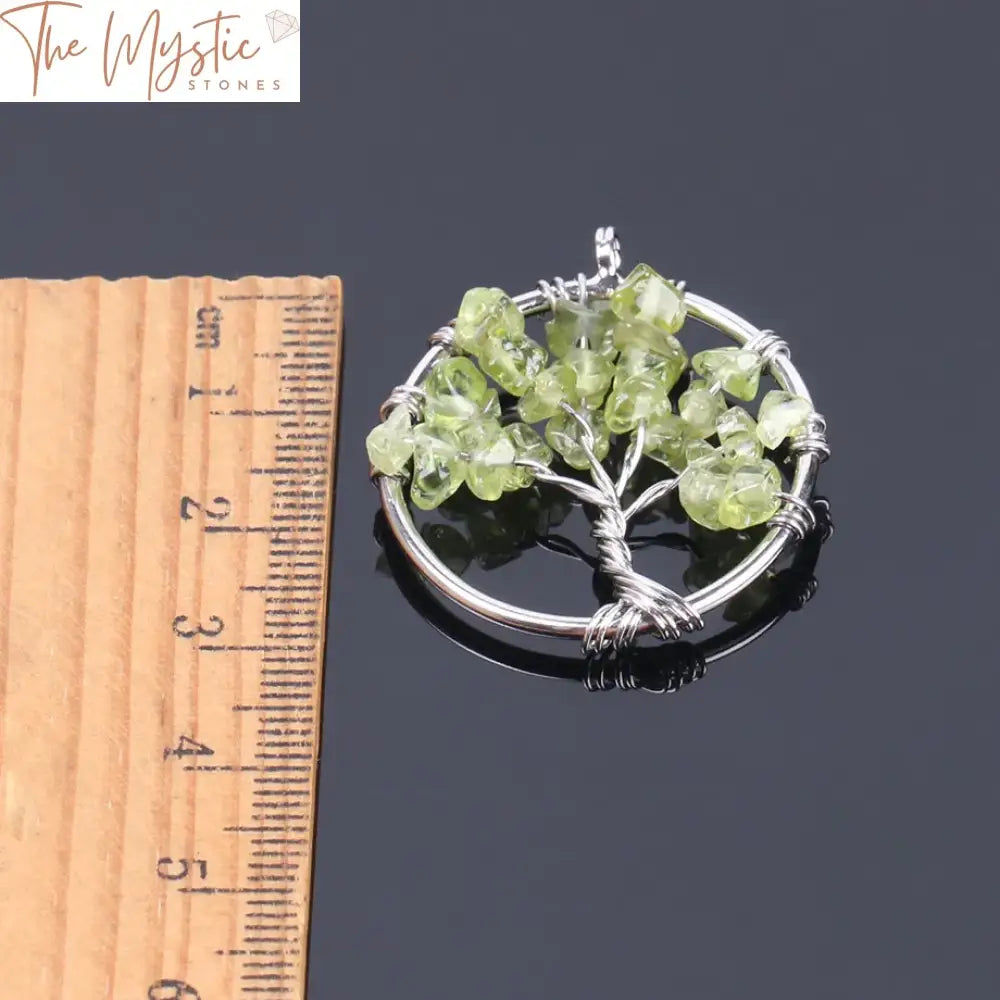 Tree Of Life Silver Chakra Pendant Necklace