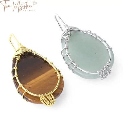 Tree Of Life Tiger Eye Crystal Pendant