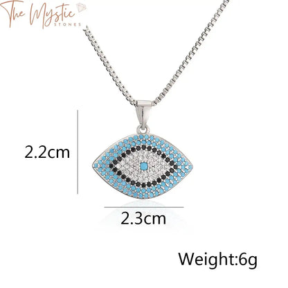 Turkish Blue Evil Eye Zirconia Choker Necklace