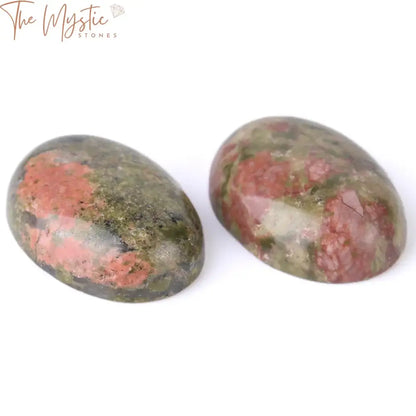 Unakite Cabochon Beads - Dome No Hole