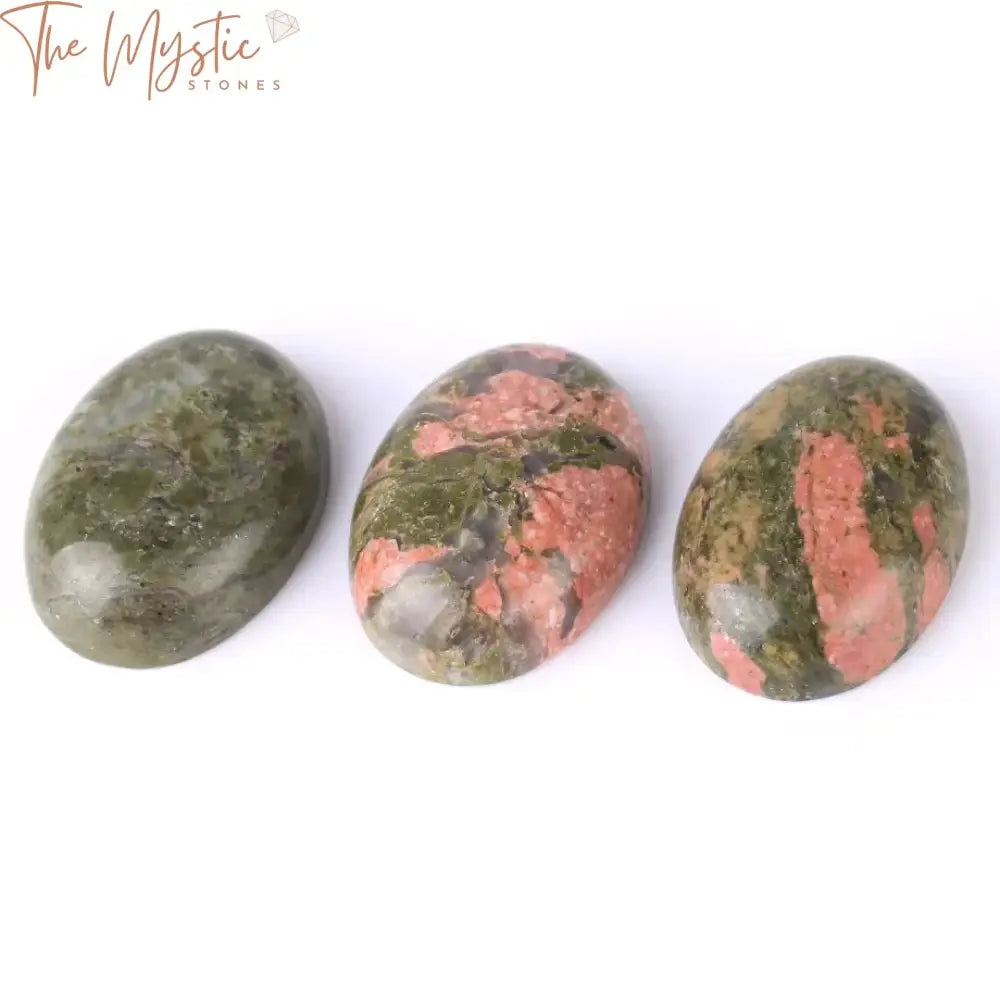 Unakite Cabochon Beads - Dome No Hole