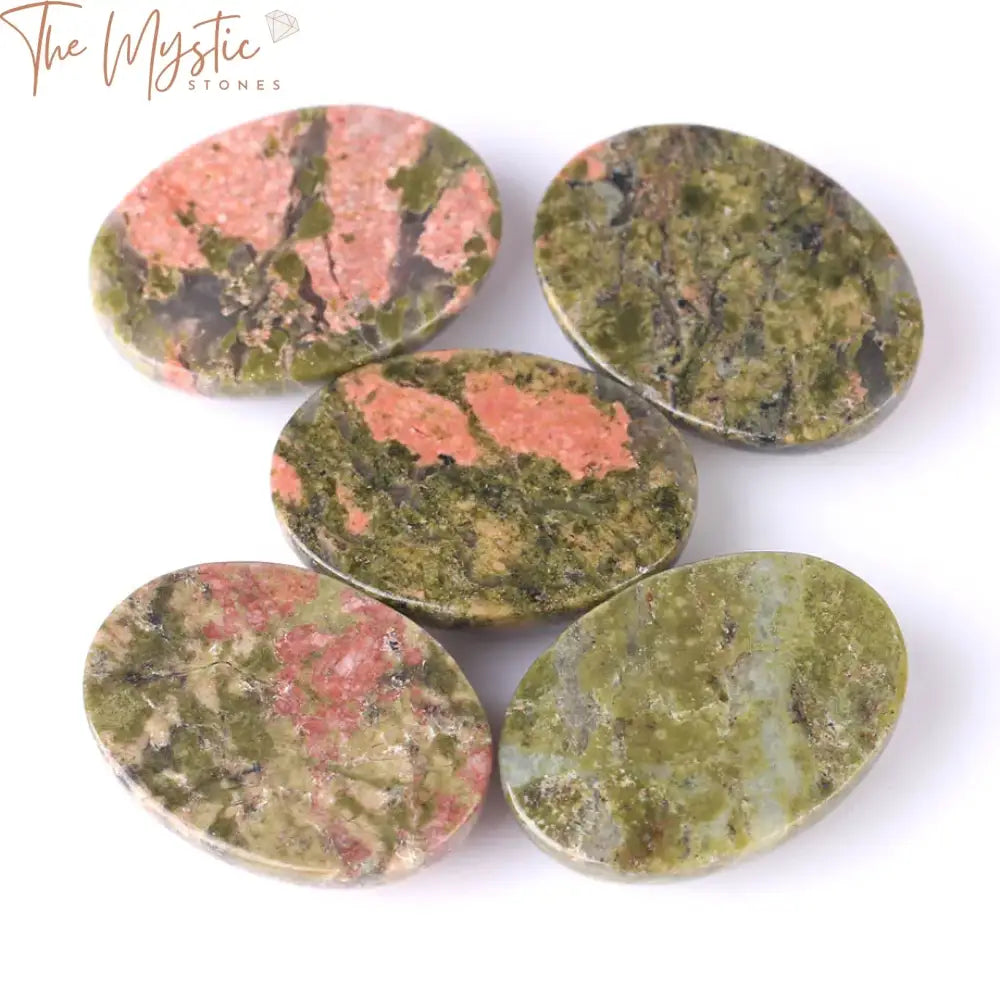 Unakite Cabochon Beads - Dome No Hole