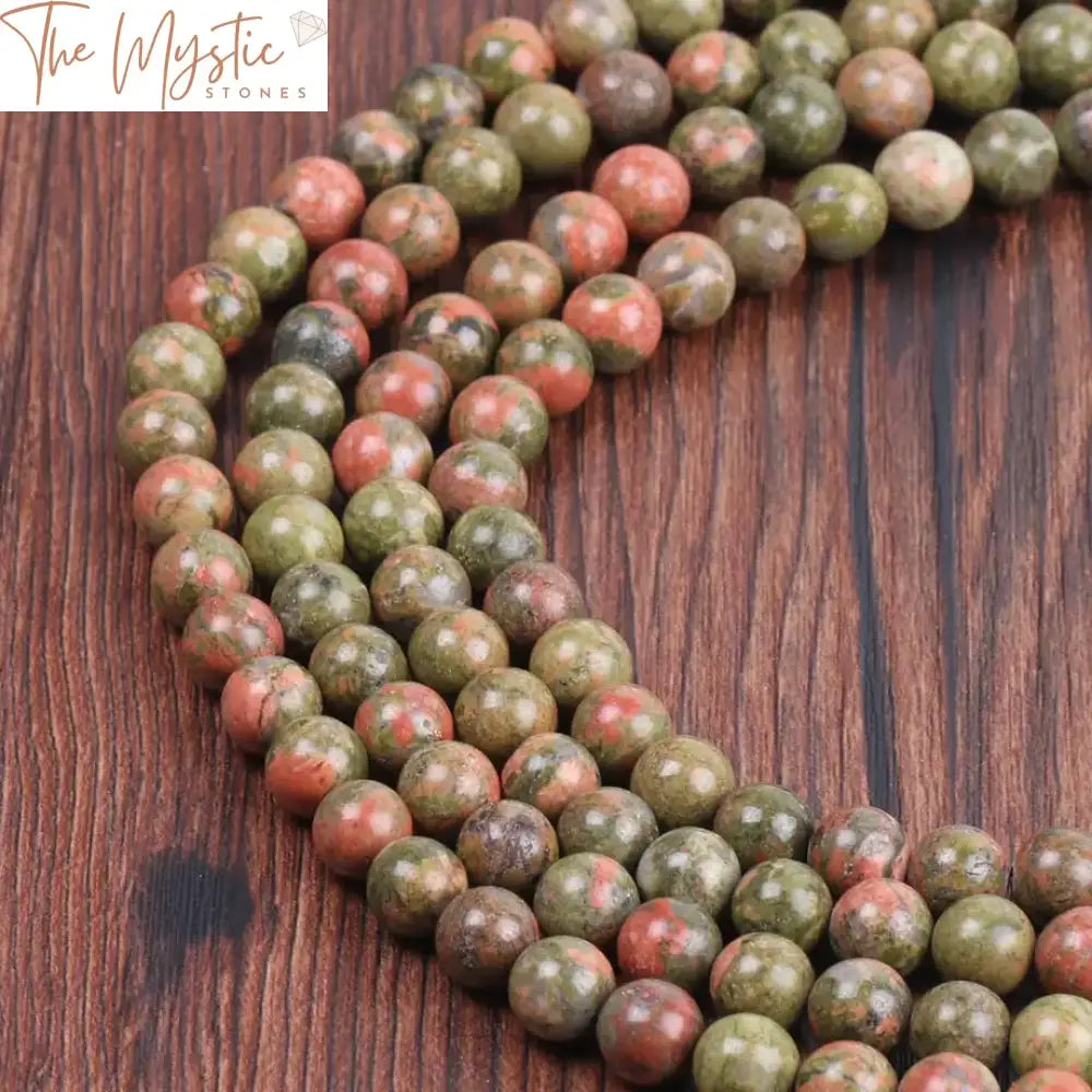 Unakite Round Beads For Jewelry Making