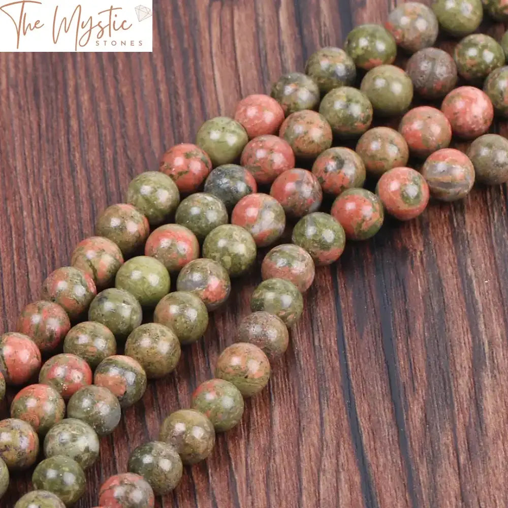 Unakite Round Beads For Jewelry Making