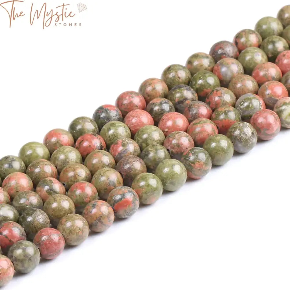 Unakite Round Beads For Jewelry Making