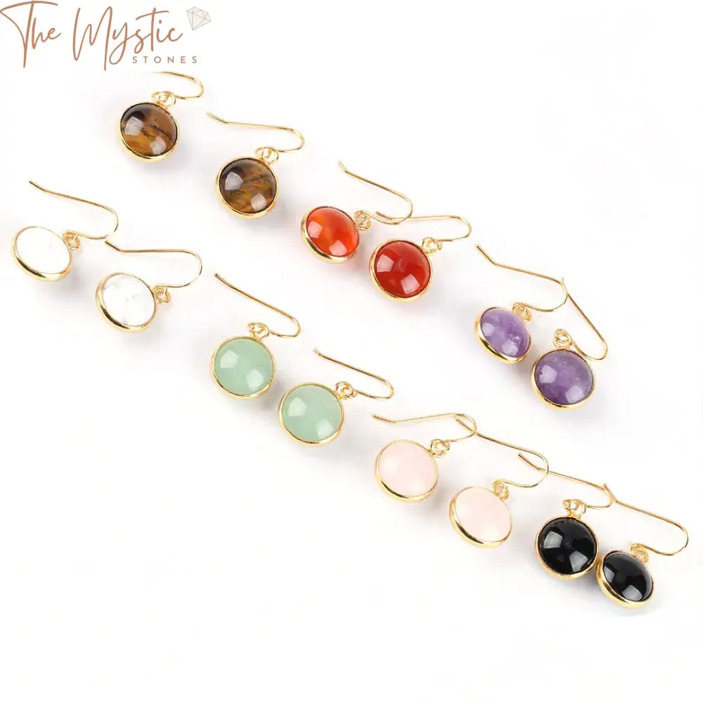 Vintage Gemstone Bead Drop Earrings