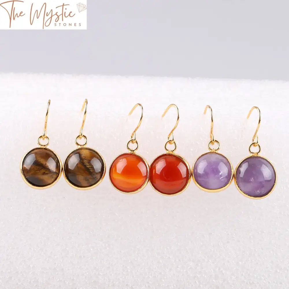 Vintage Gemstone Bead Drop Earrings