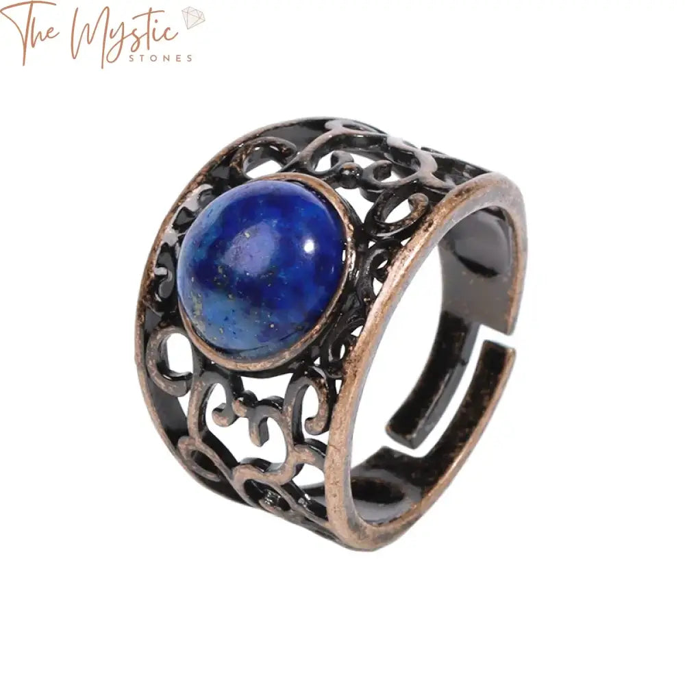 Vintage Men’s Natural Stone Healing Ring