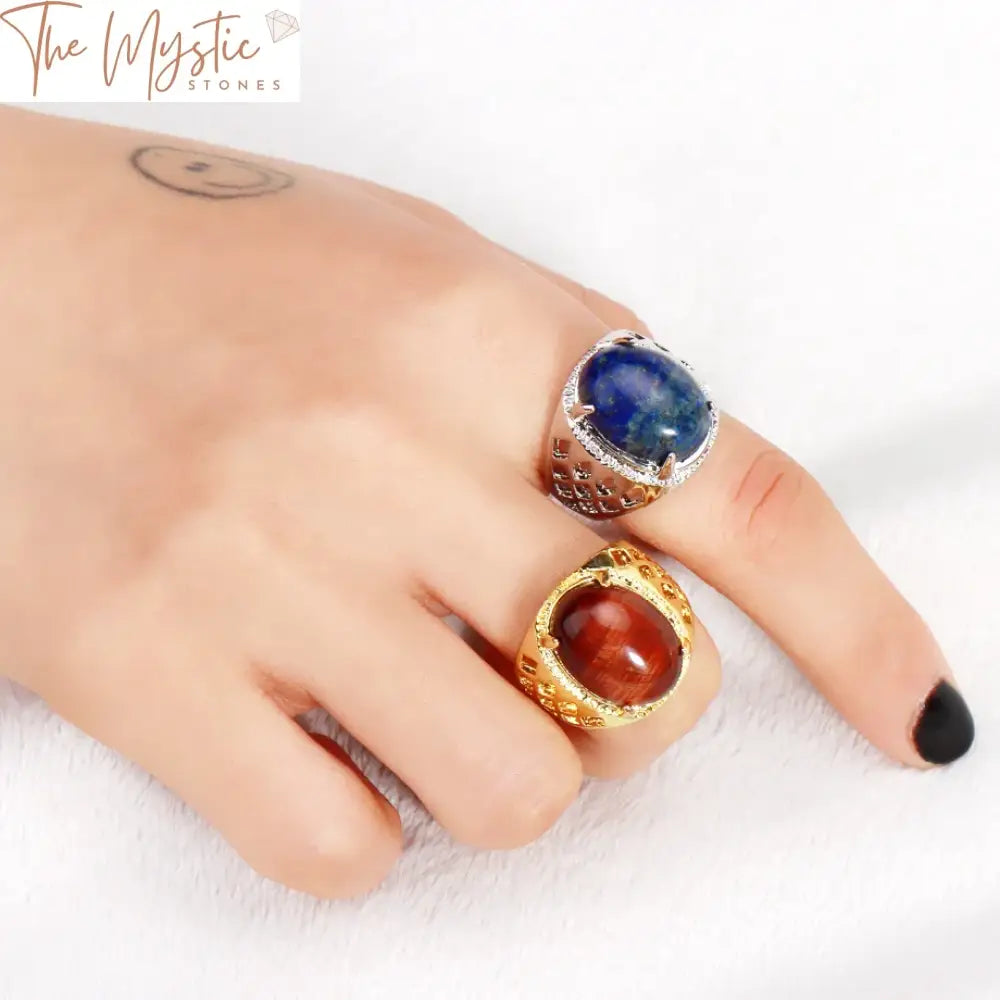 Vintage Natural Stone Healing Ring